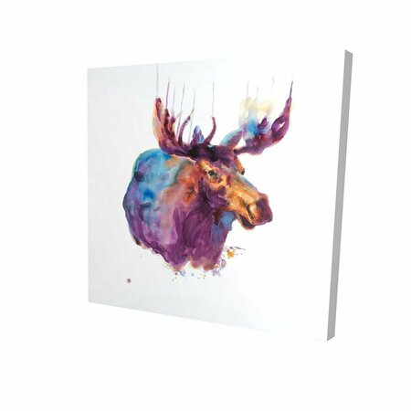 FONDO 16 x 16 in. Abstract Moose-Print on Canvas FO2791352